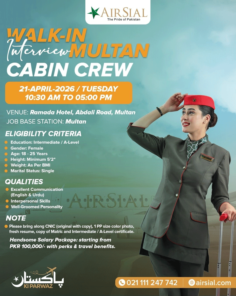 Air Sial Jobs 2026 Advertisement 