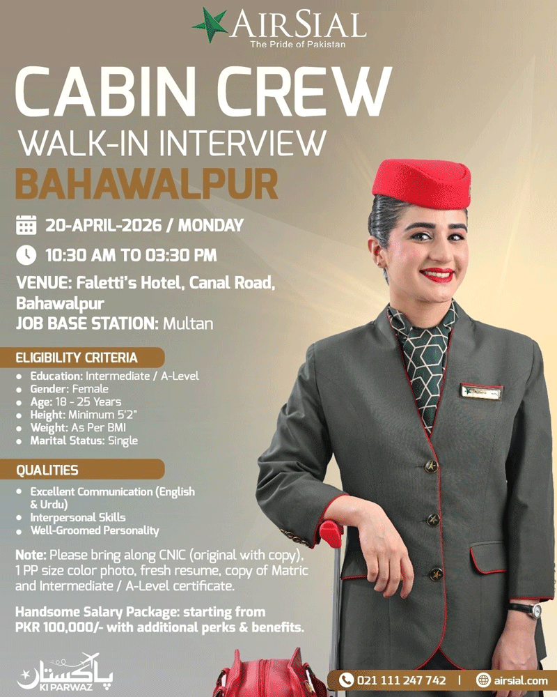 Air Sial Jobs 2026 Advertisement 