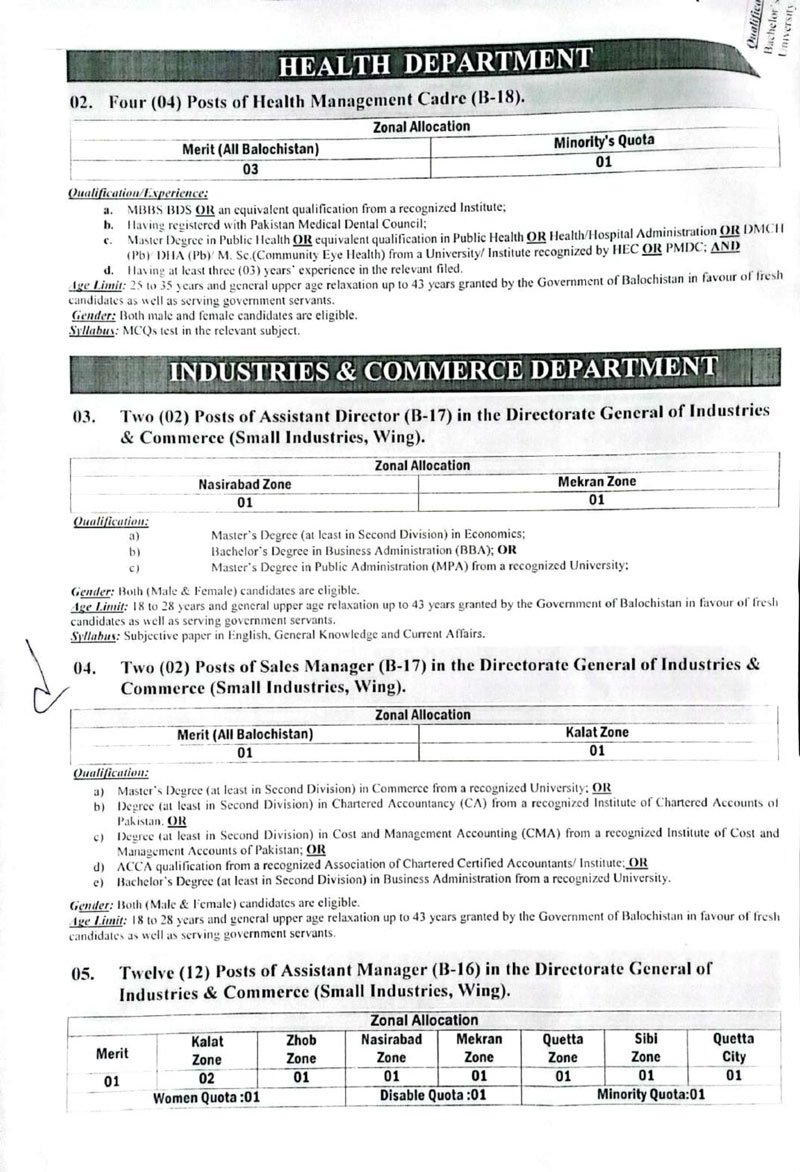Latest BPSC  Jobs 2026 Advertisement No 4