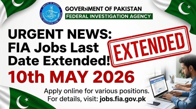 FIA Jobs Last Date Extended On 10th May 2026