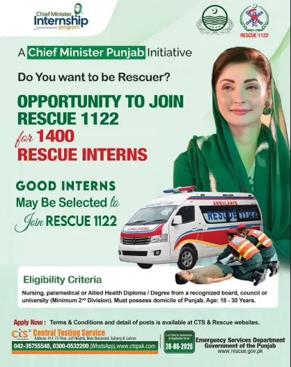 Rescue 1122 Jobs 2026 Advertisement
