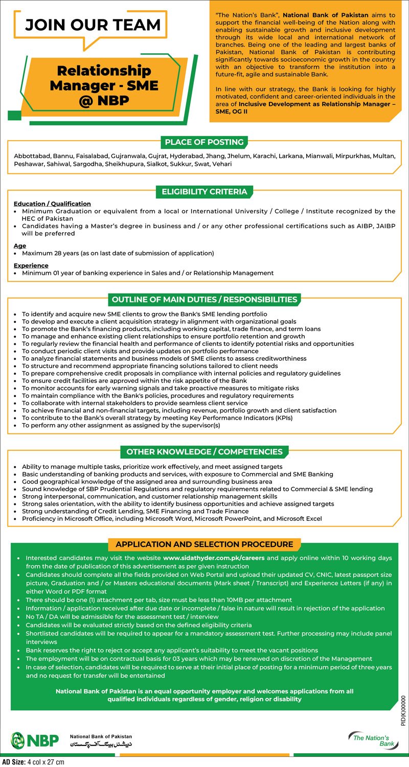 Latest NBP Jobs 2026 Advertisement